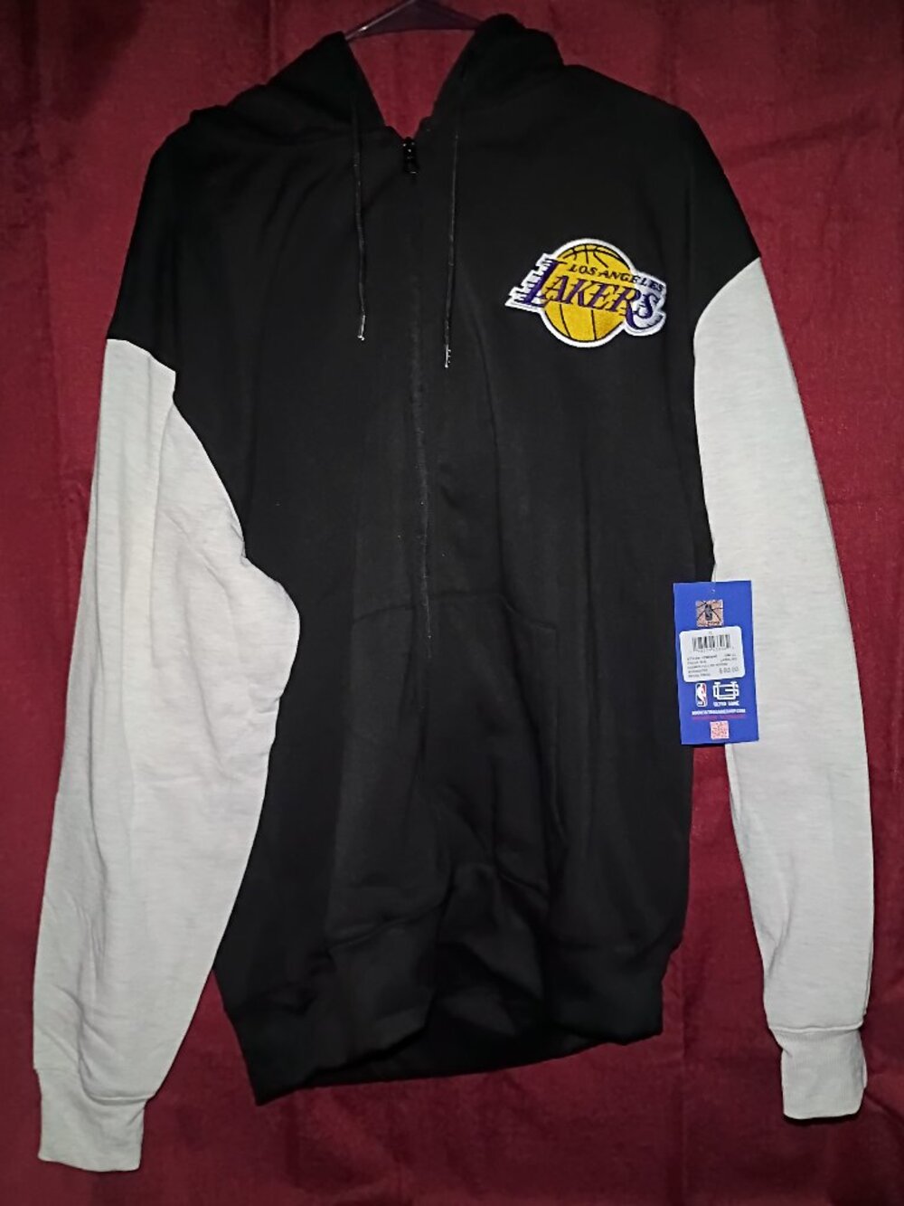 Ultra Game NBA Lakers Full Zip Hoodie (NWT)